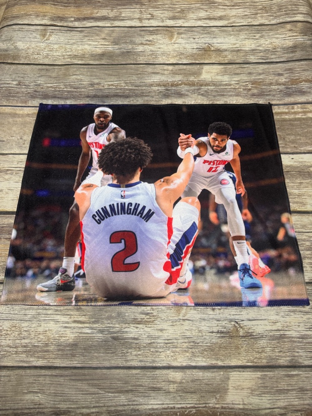 Detroit Pistons Basketball Rally Towel Featuring Cunningham #2